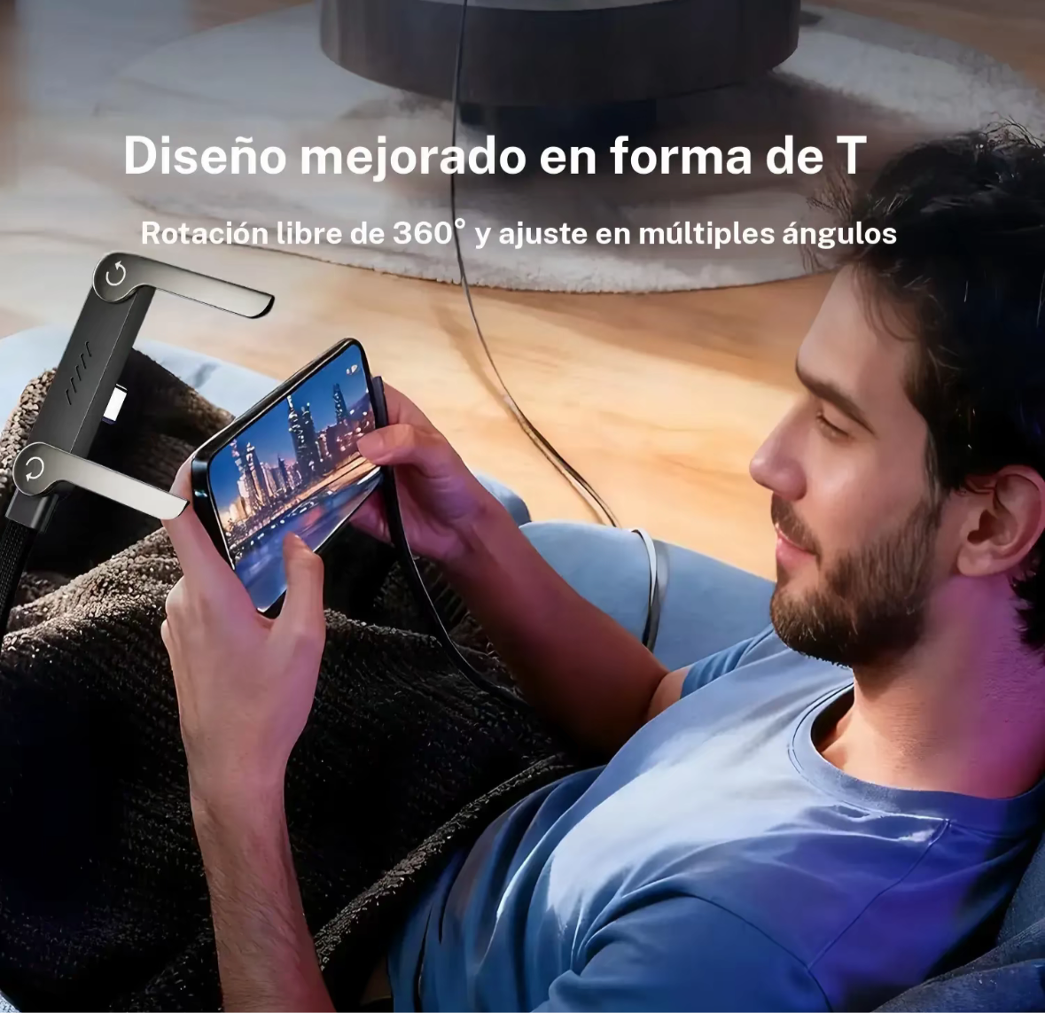 240/65w Soporte de carga rápida Cable de datos plegable Cable de datos 2 en 1 Soporte plegable para tableta de teléfono Tipo-C a Tipo-C / USB-A a Tipo-C